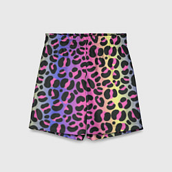 Шорты детские Neon Leopard Pattern, цвет: 3D-принт