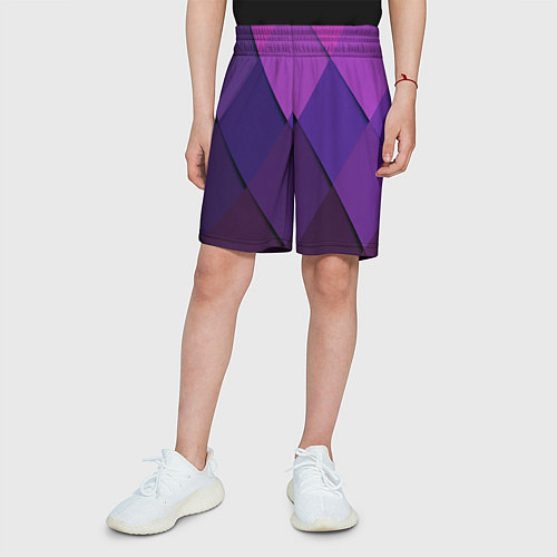 Детские шорты Спортивный ромб / 3D-принт – фото 3