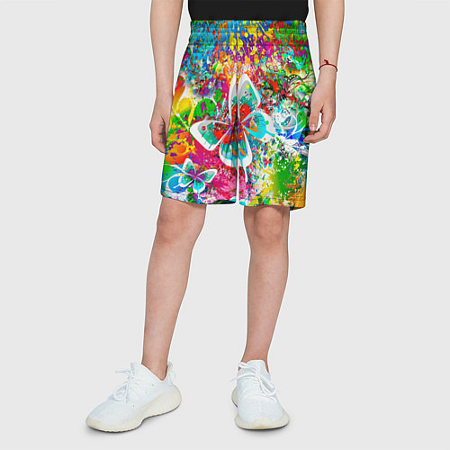 Детские шорты ЯРКИЕ КРАСКИ / 3D-принт – фото 3