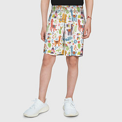 Шорты детские Ламы, цвет: 3D-принт — фото 2