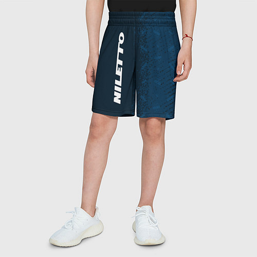 Детские шорты Нилетто - Спрей Паттерн справа / 3D-принт – фото 3