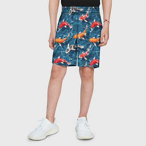 Детские шорты Японские карпы кои / 3D-принт – фото 3