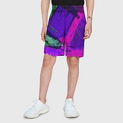 Шорты детские Фиолетово!, цвет: 3D-принт — фото 2