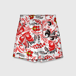 Шорты детские Русская национальная роспись, цвет: 3D-принт