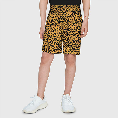 Детские шорты Леопард Leopard / 3D-принт – фото 3