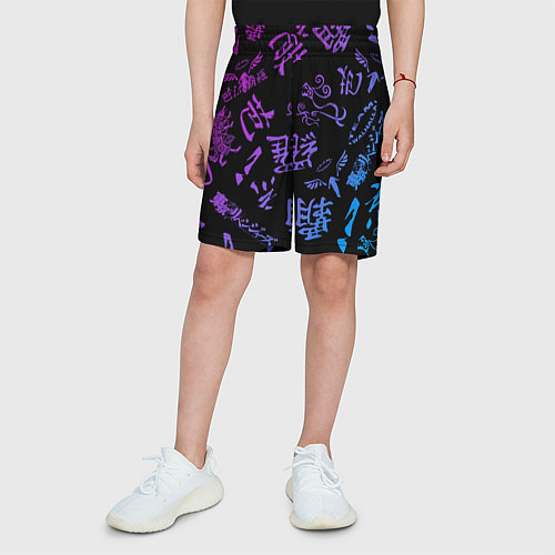 Детские шорты Токийские мстители паттерн градиент / 3D-принт – фото 3