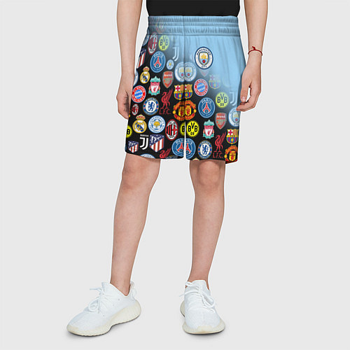 Детские шорты МАНЧЕСТЕР СИТИ MANCHESTER CITY / 3D-принт – фото 3
