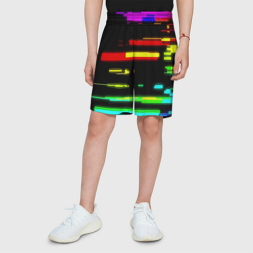 Детские шорты Color fashion glitch / 3D-принт – фото 3