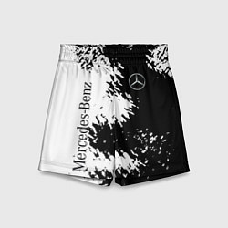 Шорты детские Mercedes-Benz: Black & White, цвет: 3D-принт