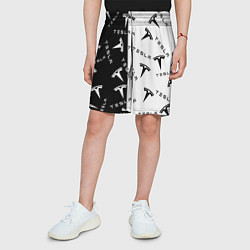 Шорты детские Tesla Black & White, цвет: 3D-принт — фото 2
