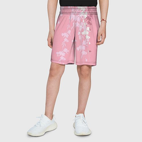 Детские шорты Цветущая ива / 3D-принт – фото 3