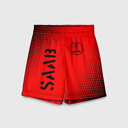 Шорты детские СААБ SAAB Карбон FS, цвет: 3D-принт
