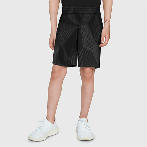 Детские шорты КАРБОН ПОЛИГОНЫ / 3D-принт – фото 3