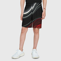 Шорты детские Спорт - линии, цвет: 3D-принт — фото 2