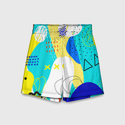 Детские шорты ABSTRACT COLORED GEOMETRIC SHAPES