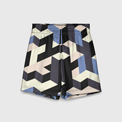 Шорты детские Изометрическая Мозаика, цвет: 3D-принт