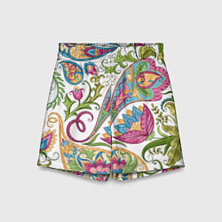 Шорты детские Fashionable floral Oriental pattern Summer 2025, цвет: 3D-принт