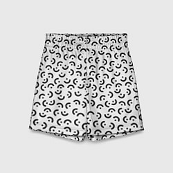 Шорты детские Географические Формы На Белом Фоне, цвет: 3D-принт
