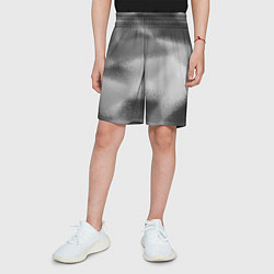 Шорты детские В серых тонах абстрактный узор gray abstract patte, цвет: 3D-принт — фото 2