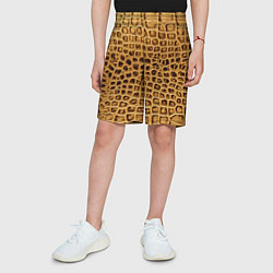 Шорты детские Крокодиловая кожа - окрас, цвет: 3D-принт — фото 2