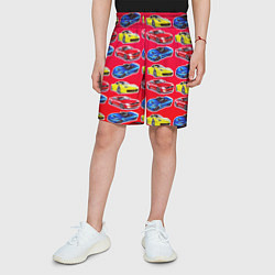 Шорты детские Спортивные машины, цвет: 3D-принт — фото 2