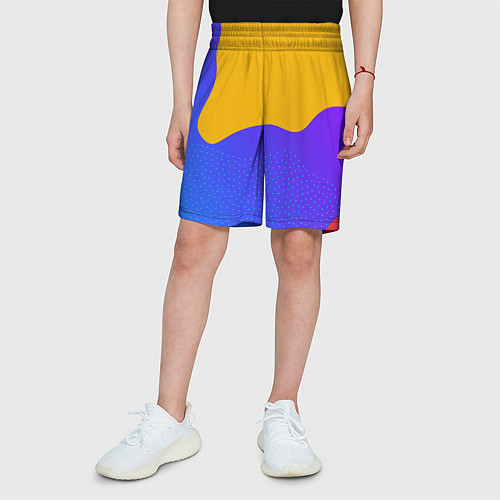 Детские шорты Яркие разноцветные пятна / 3D-принт – фото 3