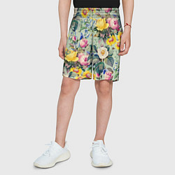 Шорты детские Солнечные Цветы, цвет: 3D-принт — фото 2