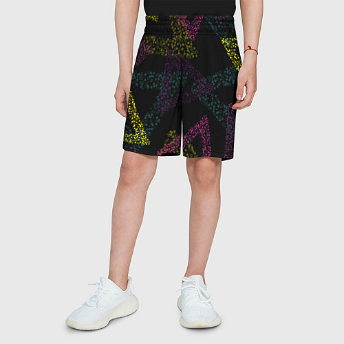 Детские шорты Кружки в треугольниках / 3D-принт – фото 3