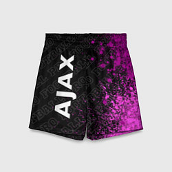 Шорты детские Ajax pro football: по-вертикали, цвет: 3D-принт