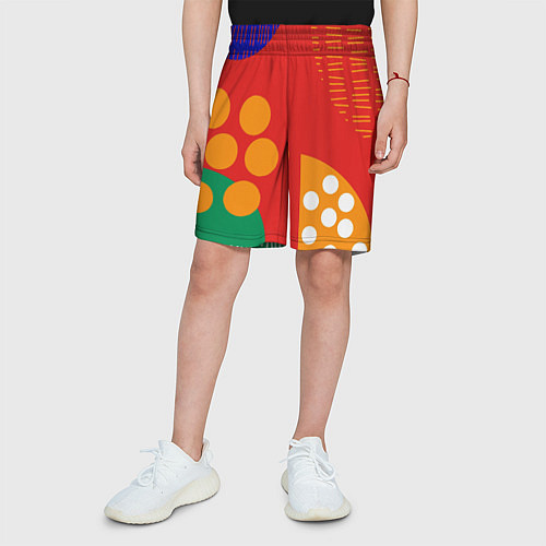 Детские шорты Геометрические фигуры - абстракция / 3D-принт – фото 3
