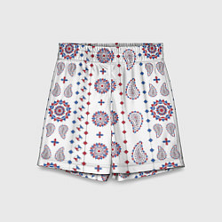 Детские шорты Узор из мандал с огурцами