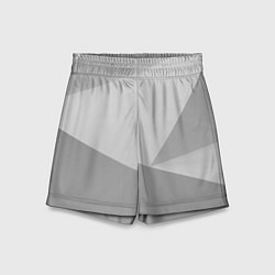 Шорты детские Геометрические серые фигуры, цвет: 3D-принт