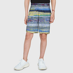 Шорты детские Сшитые воедино кусочки ткани - patchwork, цвет: 3D-принт — фото 2