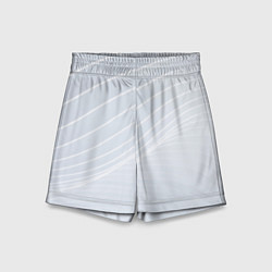 Шорты детские Серый фон и белые линии, цвет: 3D-принт