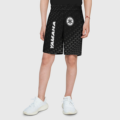 Детские шорты Yamaha карбоновый фон / 3D-принт – фото 3