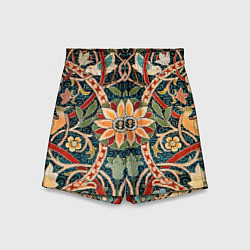 Шорты детские Ковер с птицами, цвет: 3D-принт