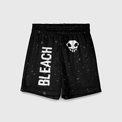 Шорты детские Bleach glitch на темном фоне: надпись, символ, цвет: 3D-принт