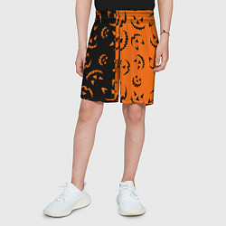 Шорты детские Улыбка Джека, цвет: 3D-принт — фото 2