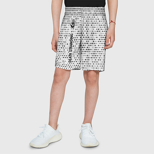 Детские шорты Death Stranding glitch на светлом фоне: по-вертика / 3D-принт – фото 3