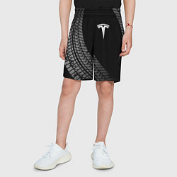 Шорты детские Tesla tire tracks, цвет: 3D-принт — фото 2
