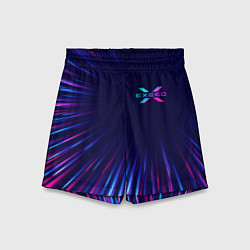 Шорты детские Exeed neon speed lines, цвет: 3D-принт