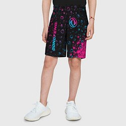 Шорты детские Dongfeng - neon gradient: надпись, символ, цвет: 3D-принт — фото 2
