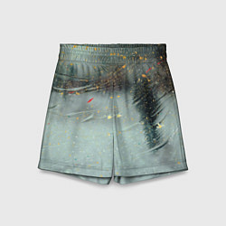 Шорты детские Абстрактная зима и краски, цвет: 3D-принт