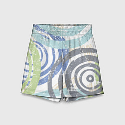 Шорты детские Паттерн разноцветных кругов, цвет: 3D-принт