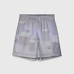 Шорты детские Светлые геометрические шары и кубы, цвет: 3D-принт