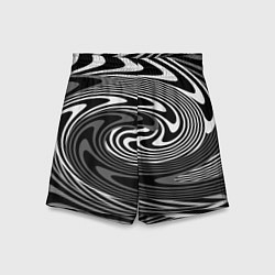 Шорты детские Black and white abstract pattern, цвет: 3D-принт