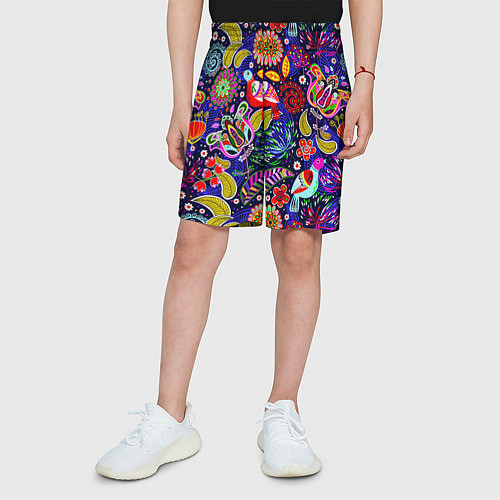 Детские шорты Multicolored floral patterns / 3D-принт – фото 3