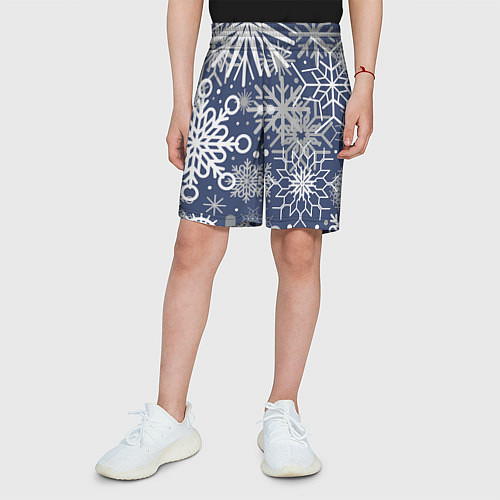 Детские шорты Волшебный снегопад / 3D-принт – фото 3