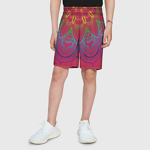 Детские шорты Viva magenta mandala / 3D-принт – фото 3