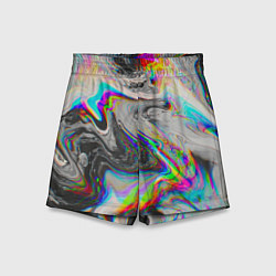 Шорты детские Abstract digital, цвет: 3D-принт